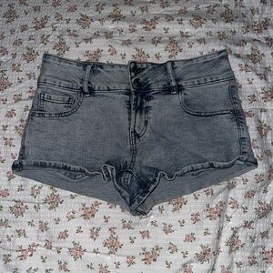 PacSun Women's Washed Light Blue High-Rise Denim Shorts